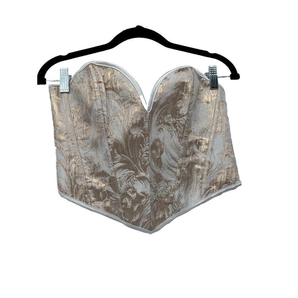 Unbranded Corset Crop Tube Top Tie Back Size L‎ Fairy Angelcore reinassance